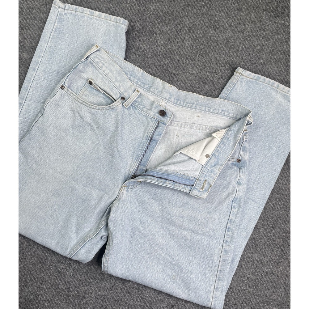 Vintage Lee Jeans Men's 36x30 (fits 34x29) Light Wash Straight Leg 90s